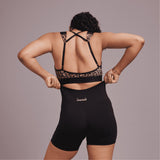 Cross Strap Sports Bra - Leopard - Lemonade Dolls