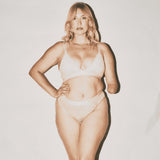 Culotte en dentelle nude - Amande