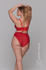 Signature Lace Fuller Cup Bralette & High Waisted Brief Set - Goji Berry & Orange Synergy - Lemonade Dolls