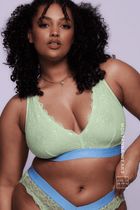 Signature Lace Fuller Cup Bralette - Pastel Green