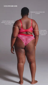 Signature Lace High Support Fuller Cup Bralette - Dark Pink - Lemonade Dolls