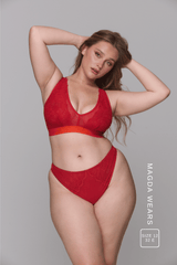 Signature Lace Thong - Goji Berry Red Synergy - Lemonade Dolls