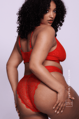 Signature Lace V Brazilian - Red - Lemonade Dolls