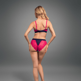 Synergy Lace Brief - Navy & Pink - Lemonade Dolls