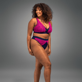 Synergy Lace Brief - Navy & Pink - Lemonade Dolls