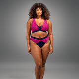 Synergy Lace Brief - Navy & Pink - Lemonade Dolls
