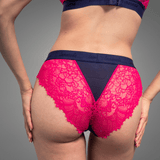 Synergy Lace Brief - Navy & Pink - Lemonade Dolls