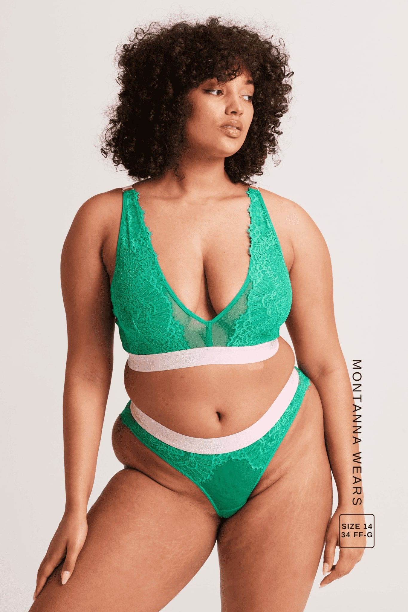 Synergy Lace Thong - Emerald