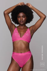 Wicked Picot Lace Bralette - Pink - Lemonade Dolls