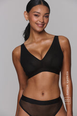 So Soft Mesh Fuller Cup - Striped Black
