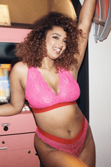 Signature Lace Fuller Cup - Dark Pink