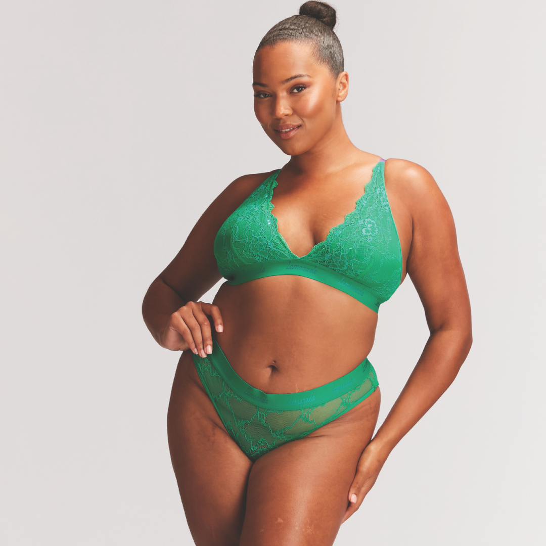 Signature Lace Brief - Emerald