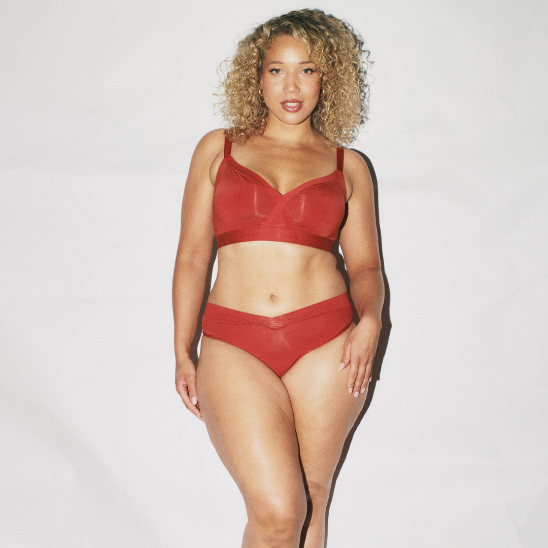 Second Skin High Support Bra - Deep Red