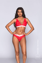 Signature Lace Bralette - Cherry Pop