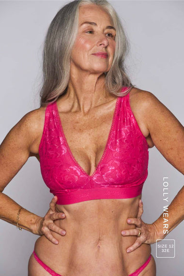 Iridescent Lace Fuller Cup - Pink