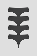 Everyday Eco Thong 4 Pack - Black