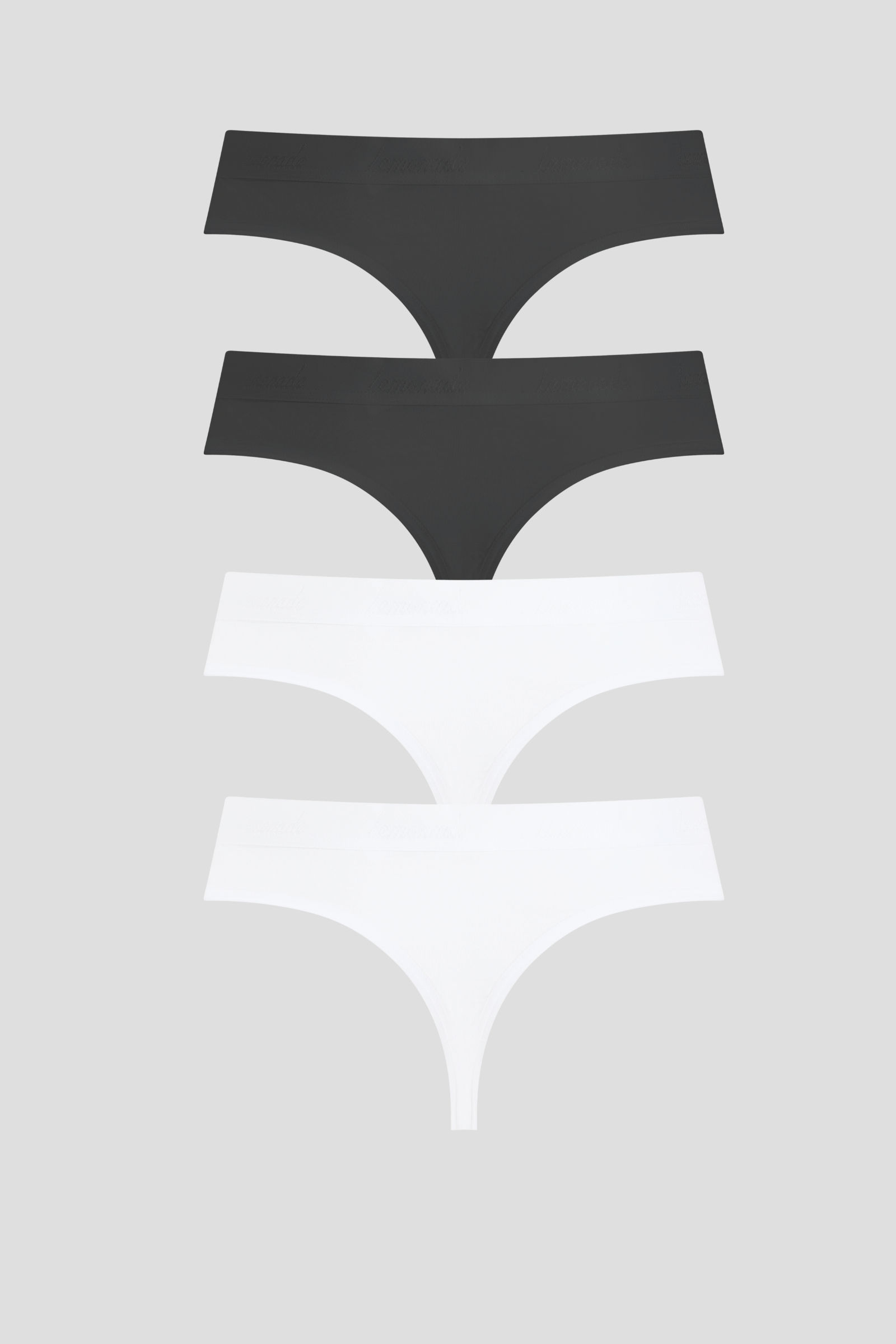 Everyday Eco Thong 4 Pack - Black & White