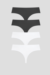 Everyday Eco Thong 4 Pack - Black & White