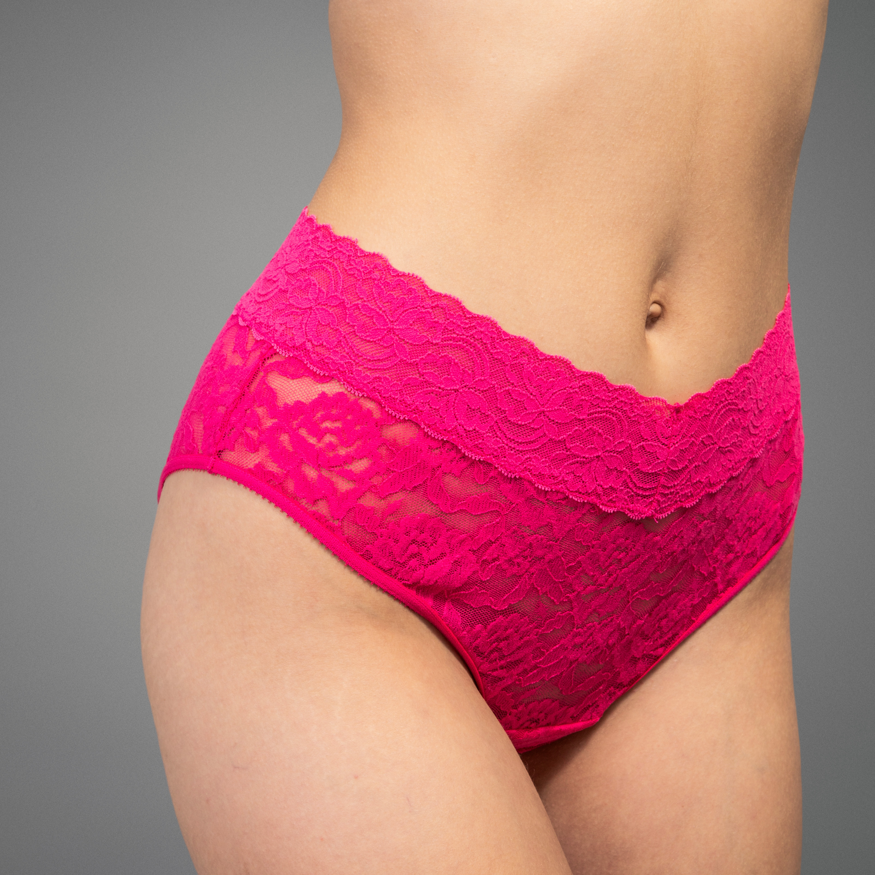 Stretch Lace Brief - Pink