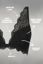 a ghost image and descriptions of a black push up
