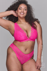 Signature Lace Mix V Brazilian - Neon Pink