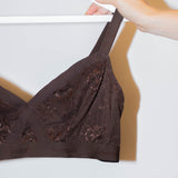 Nude Lace Bralette - Chocolate