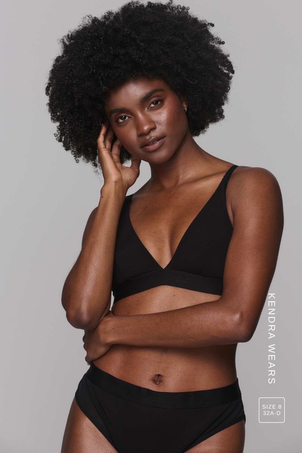 So Soft Mesh Bralette & Brief Set - Black