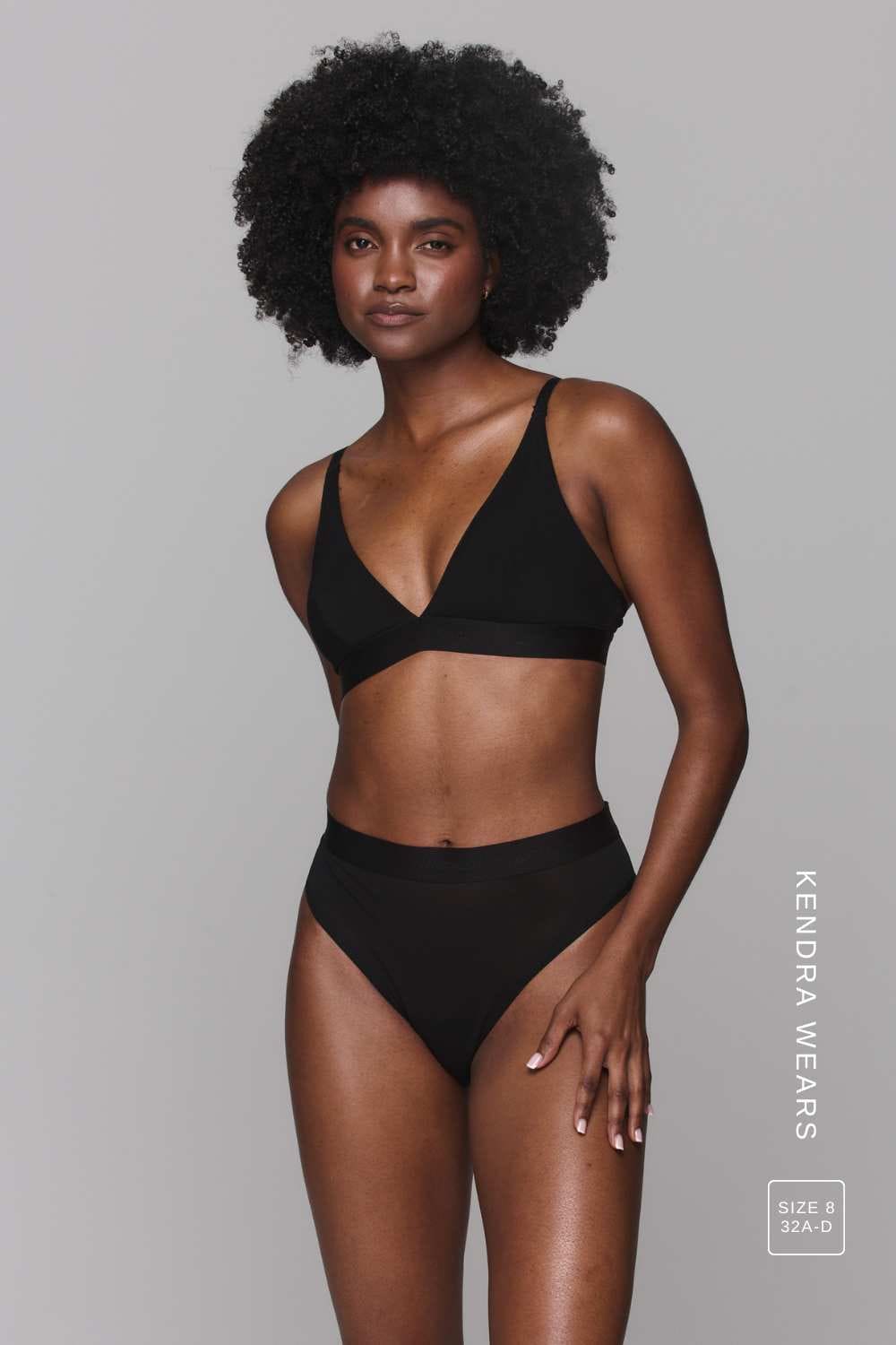 So Soft Mesh Bralette & Brief Set - Black