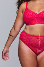 So Soft Mesh Bralette & Brief Set - Pink Leopard