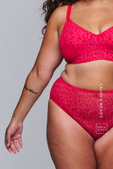 So Soft Mesh Bralette & Brief Set - Pink Leopard