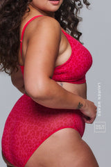 So Soft Mesh Bralette & Brief Set - Pink Leopard