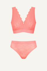 Signature Lace Fuller Cup Bralette - Neon Coral