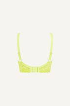 a ghost image of the back of the silhouette lace fuller cup bra in the colour lime 