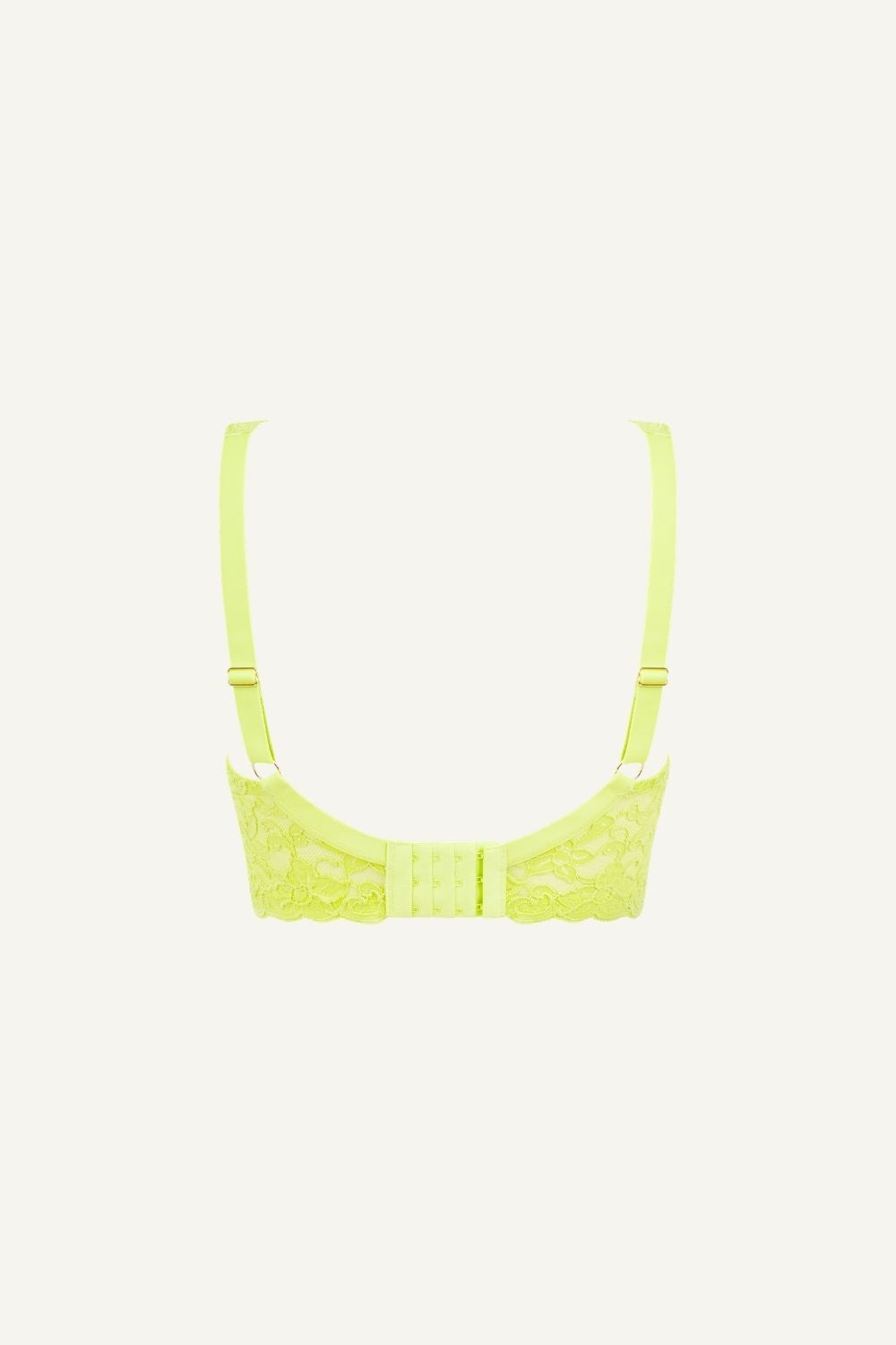 a ghost image of the back of the silhouette lace fuller cup bra in the colour lime 