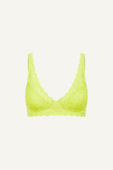Silhouette Lace Bra - Lime