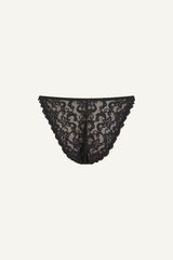 Silhouette Lace Tanga Brief - Black