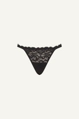 Silhouette Lace Tanga Brief - Black