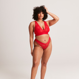 Signature Lace Fuller Cup  - Red
