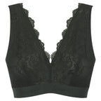a ghost imagery of a black lace fuller cup bralette