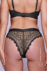 Signature Lace V Brazilian - Black Slate
