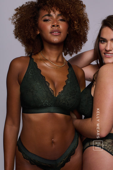 Signature Lace Bralette - Black Slate