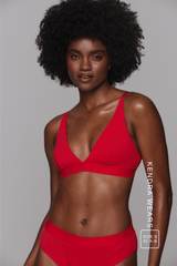 Everyday Eco Bralette & Brief Set - Red