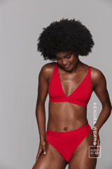 Everyday Eco Bralette & Thong Set - Red