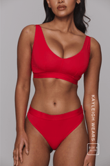 Everyday Eco Fuller Cup Bralette & Brief Set - Red