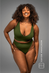 Everyday Eco Fuller Cup Bra & Thong Set - Khaki