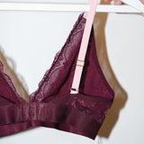 Signature Lace Bralette - Wine