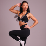 Cross Strap Sports Bra - Black