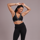 Cross Strap Sports Bra - Black