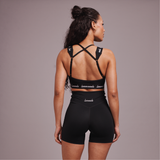 Cross Strap Sports Bra - Black