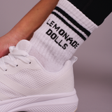 Lemonade Crew Socks - White